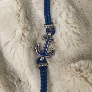 David Yurman Maritime Collection Anchor Leather bracelet